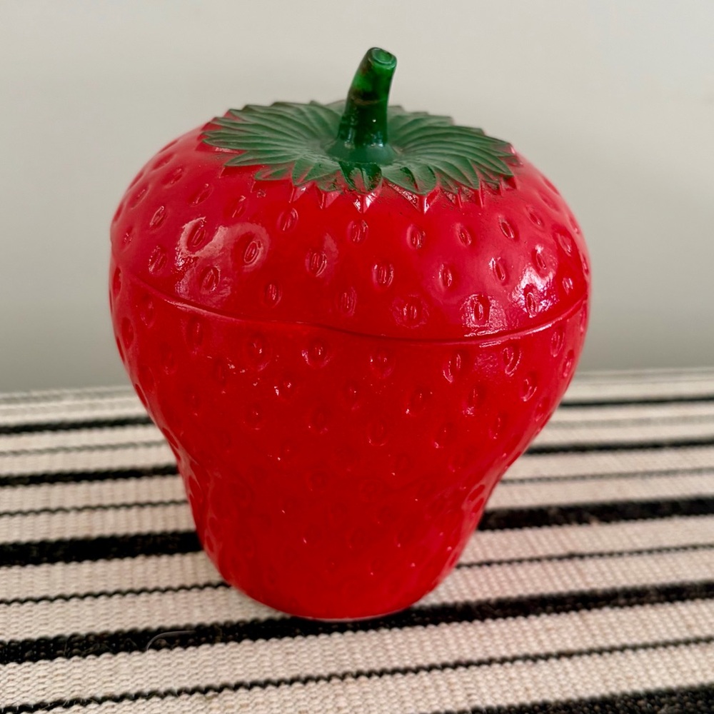 Vintage Hazel Atlas Strawberry Jam Jar